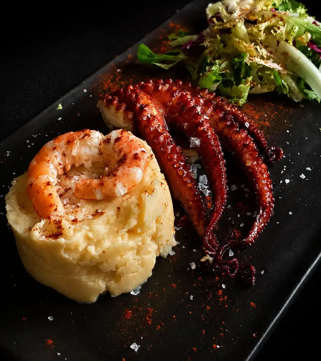 Medio pulpo a la plancha
